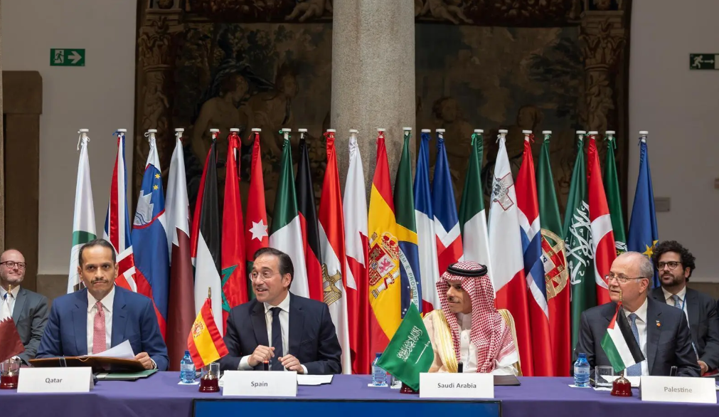 The Arab-Islamic Summit’s Ministerial Committee holds expanded discussions with the Madrid Group and various European countries