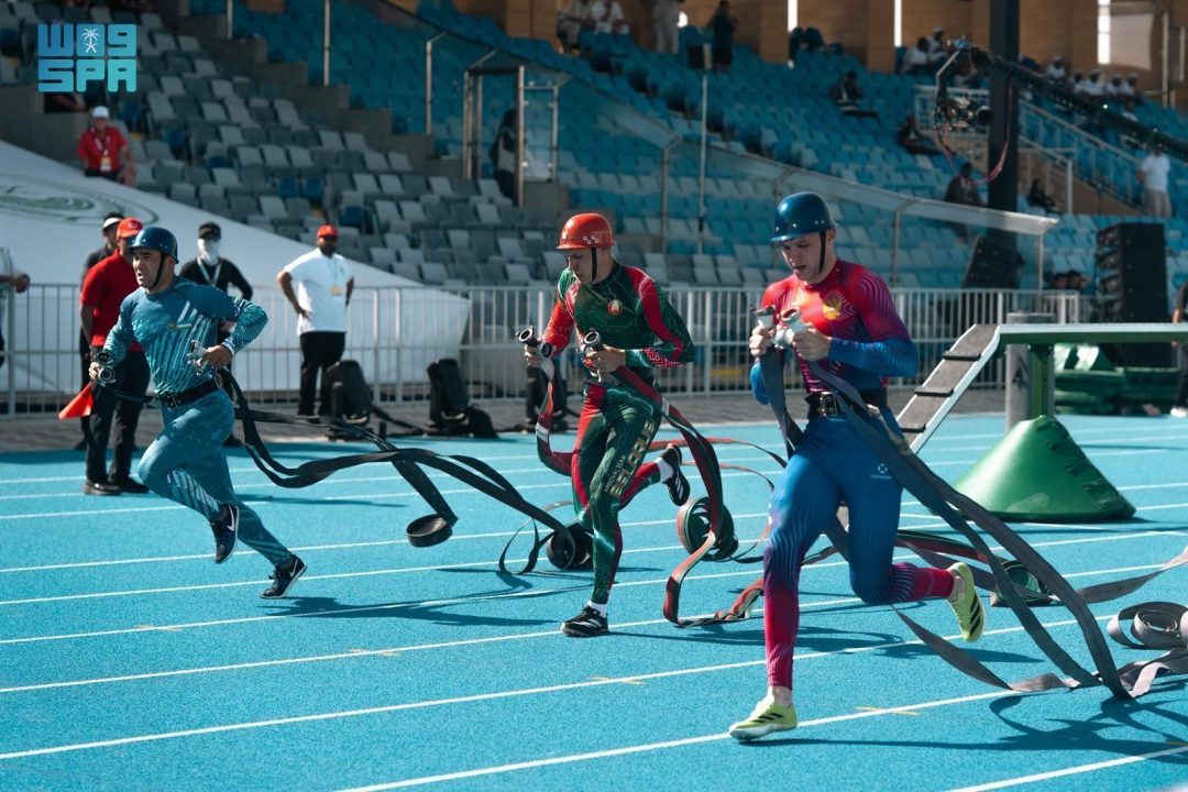 World Championship in Fire and Rescue Sport Continues on Its Second Day with 100-Meter Hurdles Race in Riyadh
