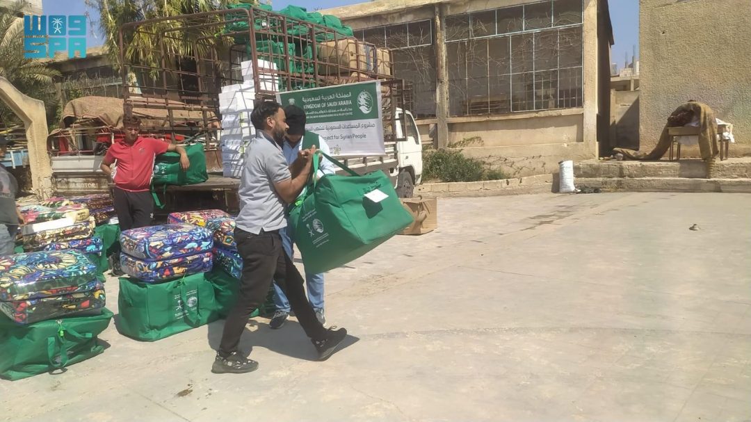KSrelief Distributes 349 Food Baskets to Displaced People in Syria’s Daraa
