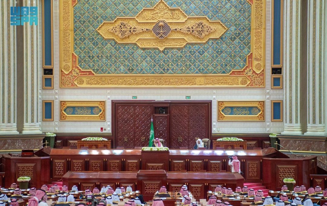 On Behalf of Custodian of the Two Holy Mosques, HRH Crown Prince Inaugurates 2nd Year of 9th Session of Shura Council