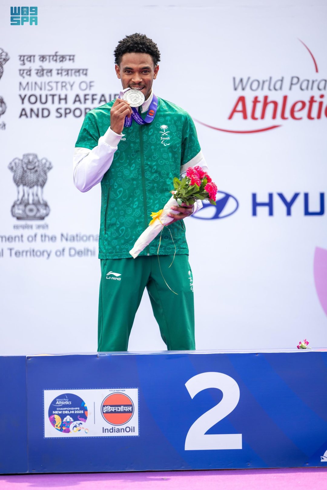 Saudi Paralympic Athletics Team Wins Five Medals at World Para Athletics Championships 2025 in India