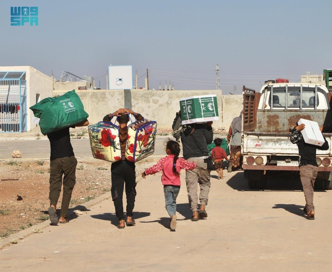 KSrelief Delivers Food and Shelter Aid to Displaced Persons in Syria