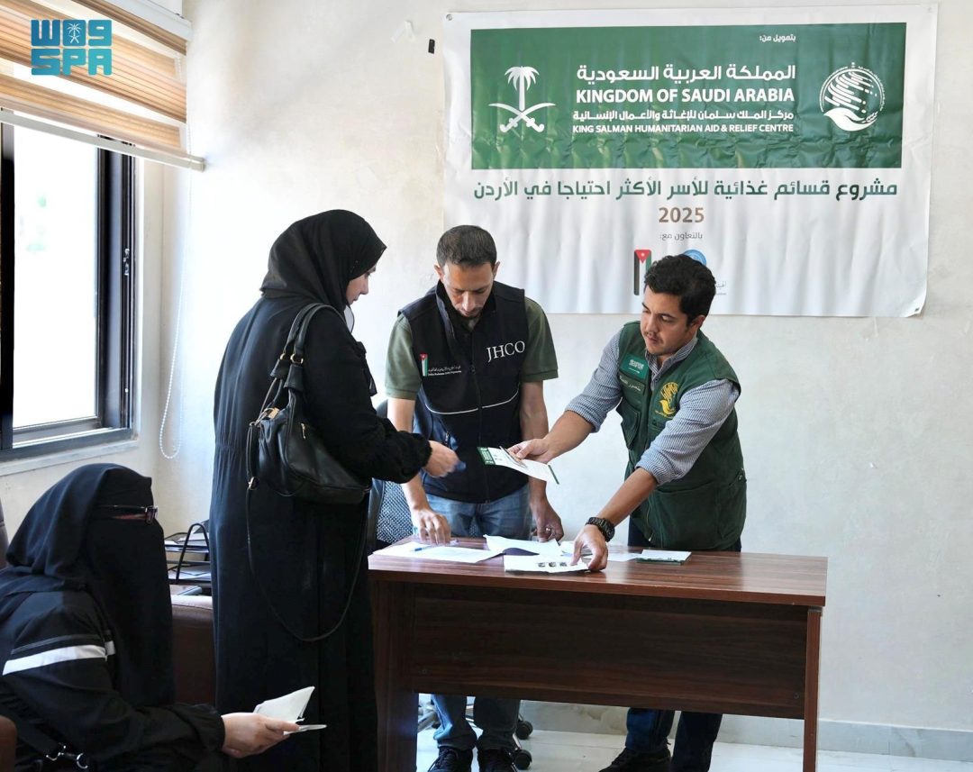 KSrelief Distributes Food Vouchers to 875 Families in Jordan’s Amman and Balqa