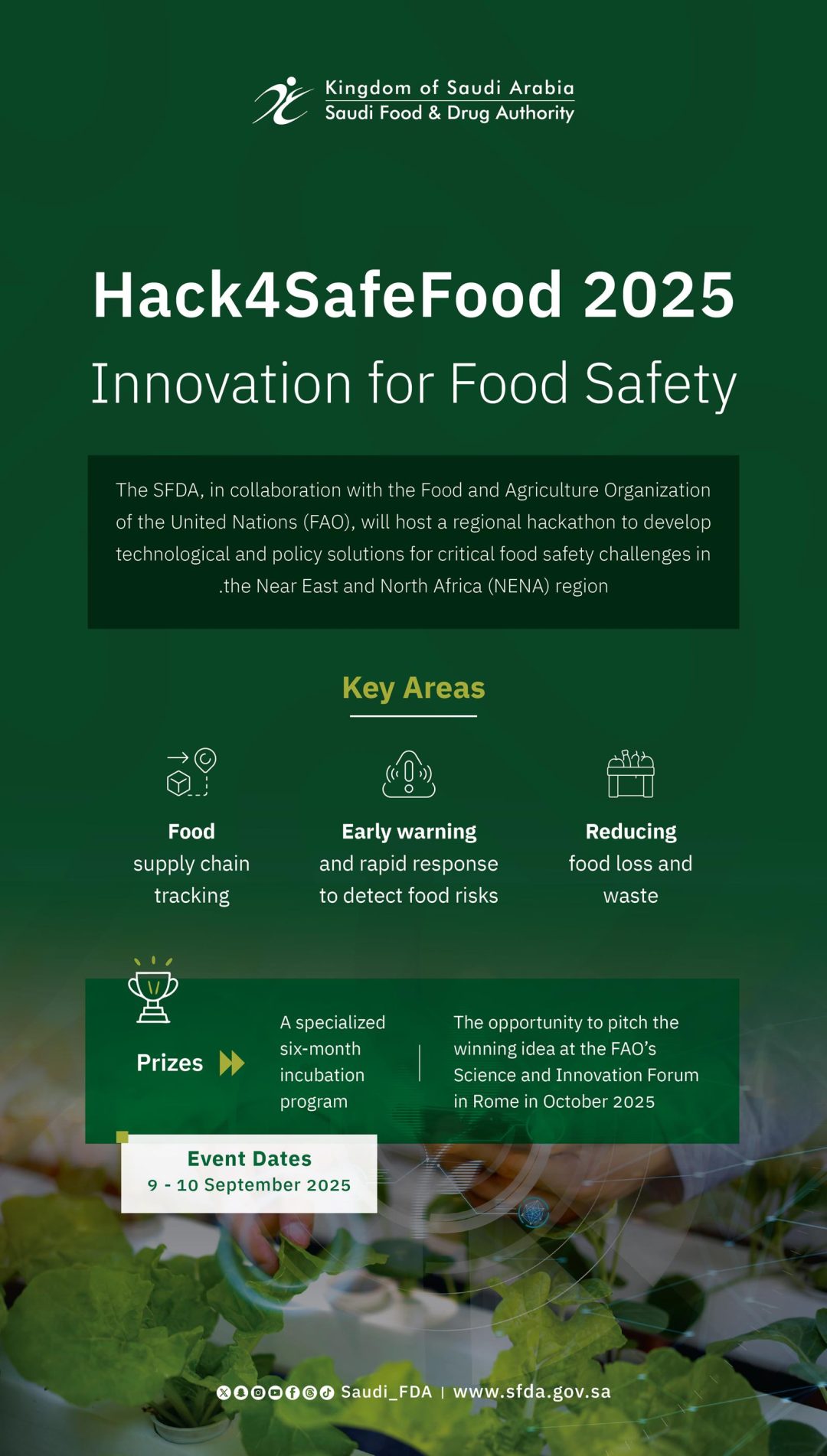 SFDA, FAO Partner to Host ‘Hack4safeFood’ to Enhance Food Safety