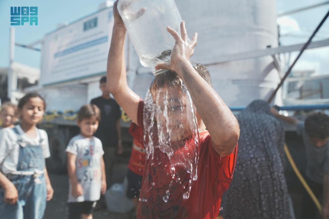 KSrelief Continues Water Supply Support for Gaza in Cooperation with UNDP