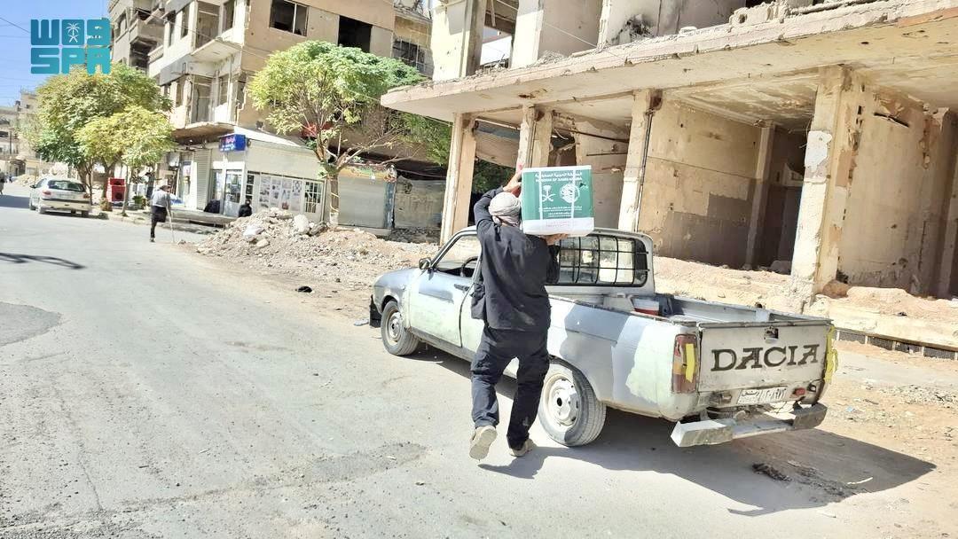 KSrelief Distributes 501 Food Baskets in Syria’s Rif Dimashq