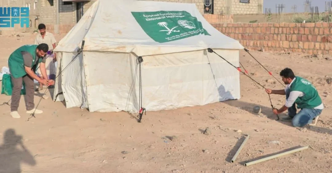 KSrelief Distributes 100 Food Baskets to Flood Victims in Yemen