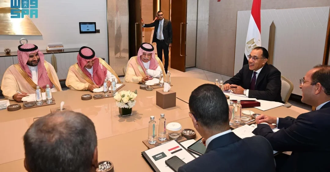 Egyptian PM Madbouly Meets Saudi Commerce Minister in Riyadh