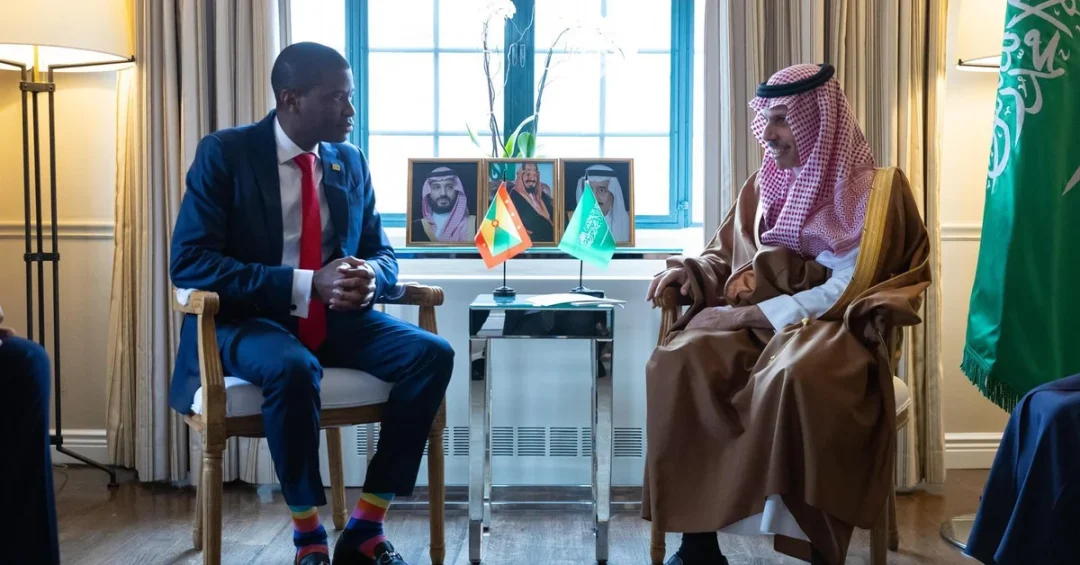 Saudi Foreign Minister Meets Grenadian Prime Minister at UN Assembly