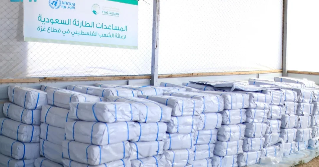 KSrelief and UNRWA Deliver Shelter Aid to Gaza Strip