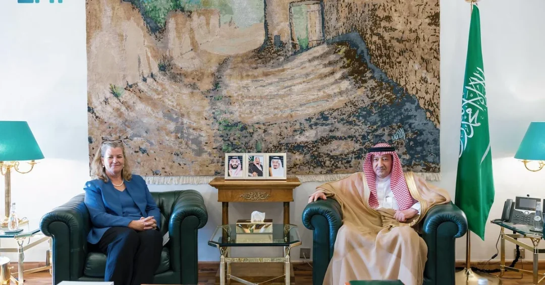 Saudi Vice Foreign Minister Meets UNHCR Deputy High Commissioner in Riyadh