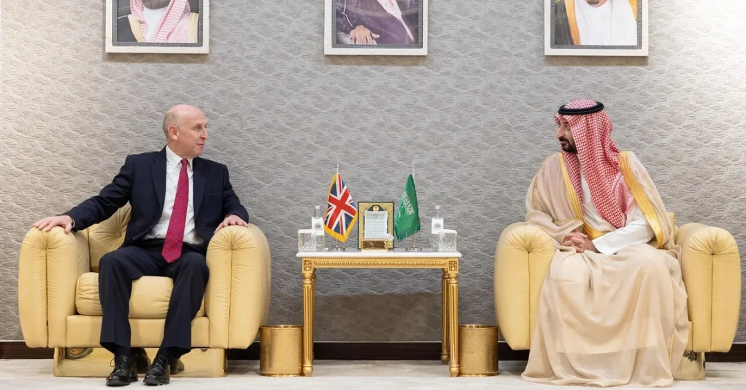 Saudi National Guard Minister Meets UK Defense Secretary in Riyadh