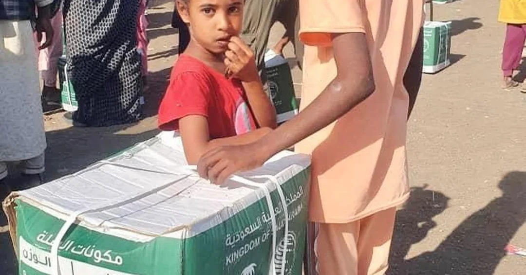 KSrelief Distributes 1,841 Food Baskets to Displaced Families in Sudan