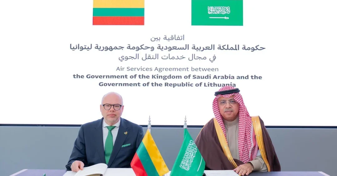 Saudi Arabia and Lithuania Sign Air Transport Agreement