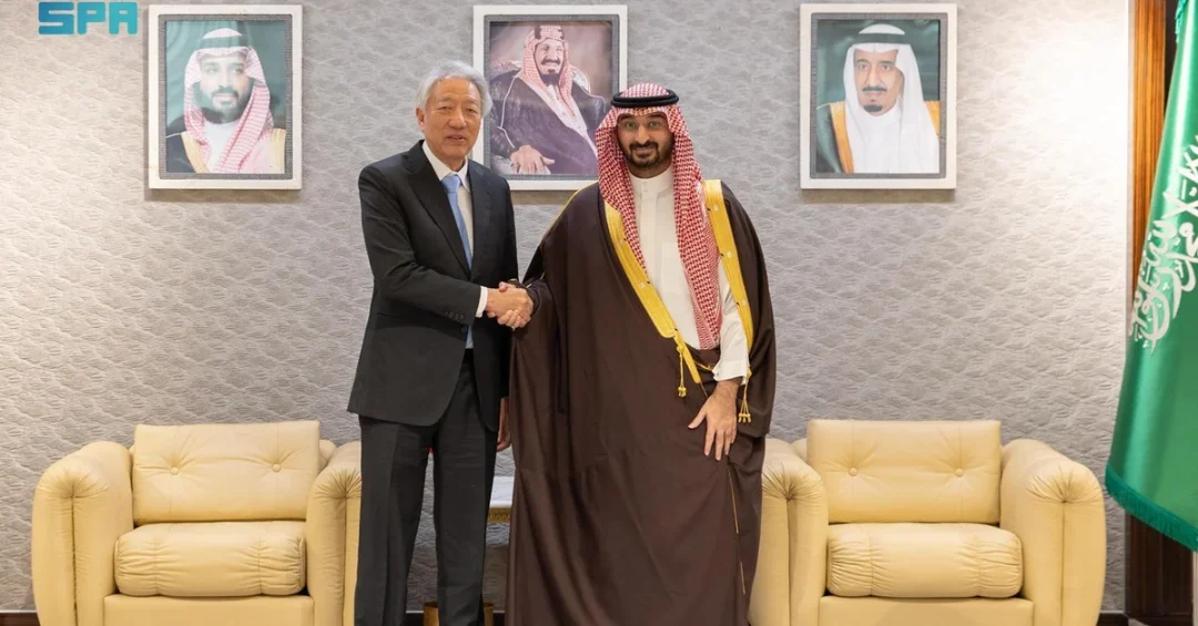 Saudi National Guard Minister Meets Singapore Security Minister in Riyadh