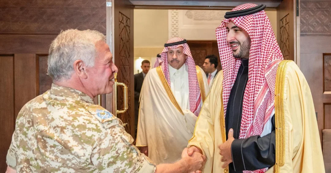Saudi Defense Minister Meets King of Jordan in Amman for Talks on Security
