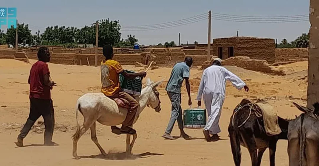 KSrelief Delivers 1,300 Food Baskets to Displaced Families in Sudan