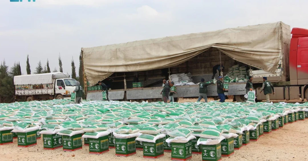 KSrelief Delivers 1,000 Food Baskets and Health Bags in Syria
