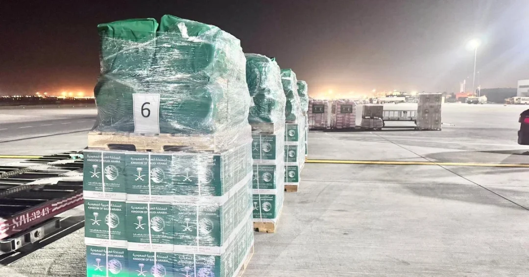 Sixth Saudi Relief Plane Carries Aid to Syria via KSrelief