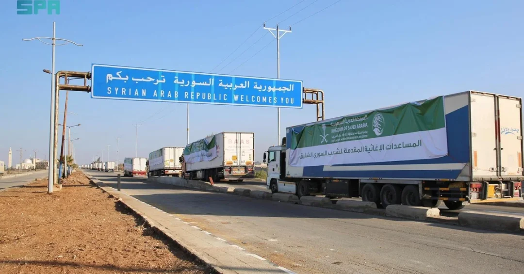 Saudi Aid Trucks Enter Syria as KSrelief Continues Humanitarian Mission