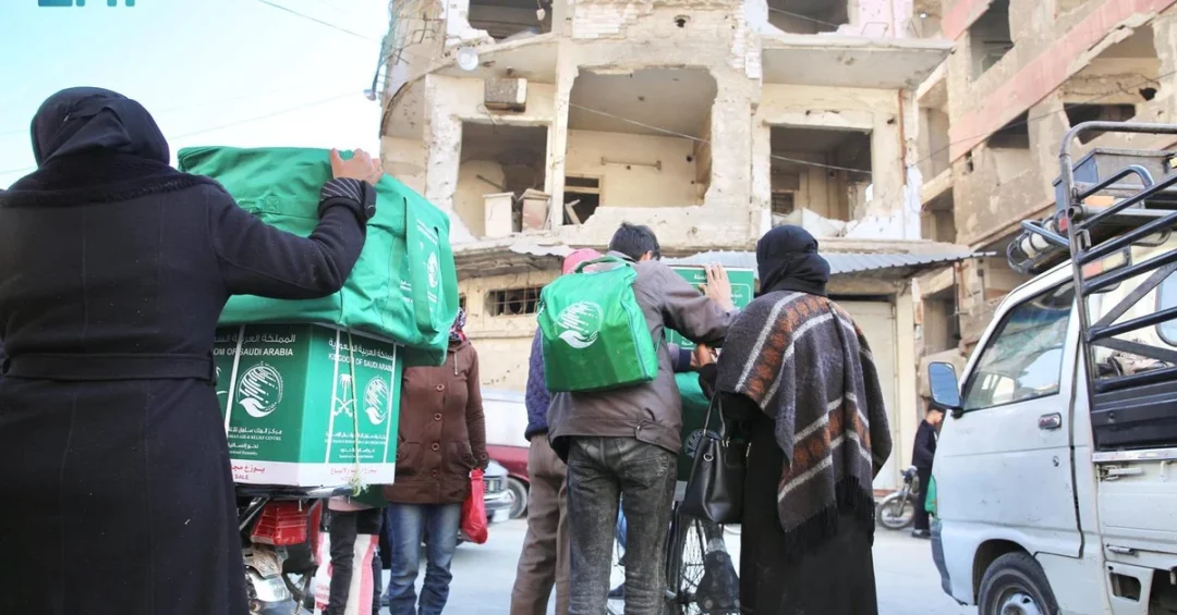KSrelief Supports 200 Families with Aid in Syria’s Douma
