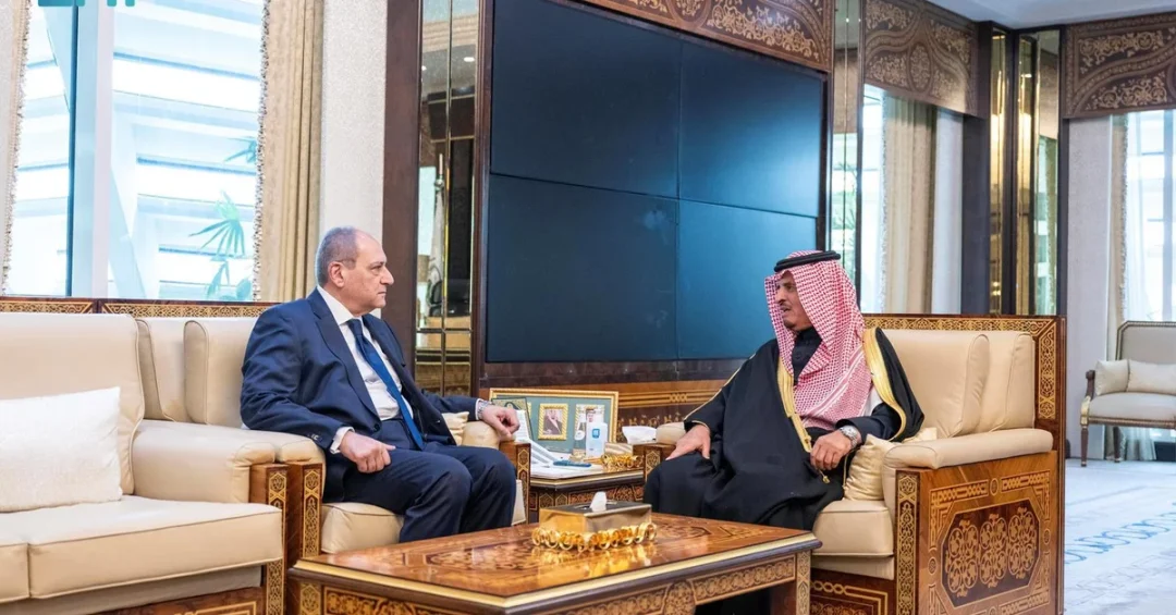 Saudi Interior Vice Minister Bids Farewell to Egyptian Ambassador in Riyadh
