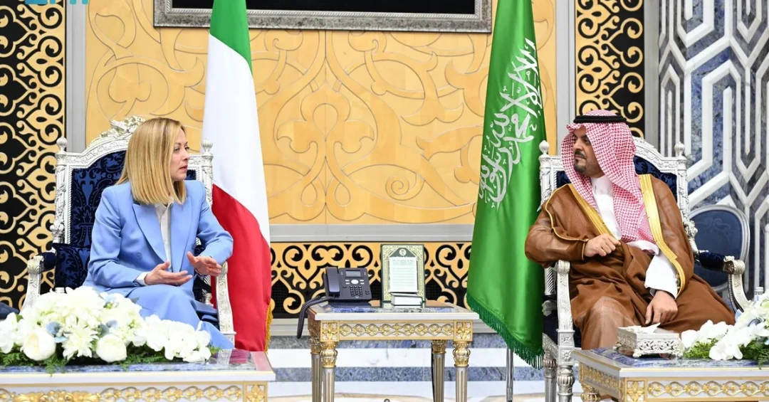 Italian PM Giorgia Meloni Arrives in Jeddah to Strengthen Ties