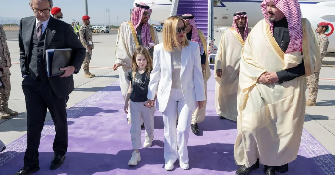 Italian Prime Minister Giorgia Meloni Arrives in AlUla for Official Visit