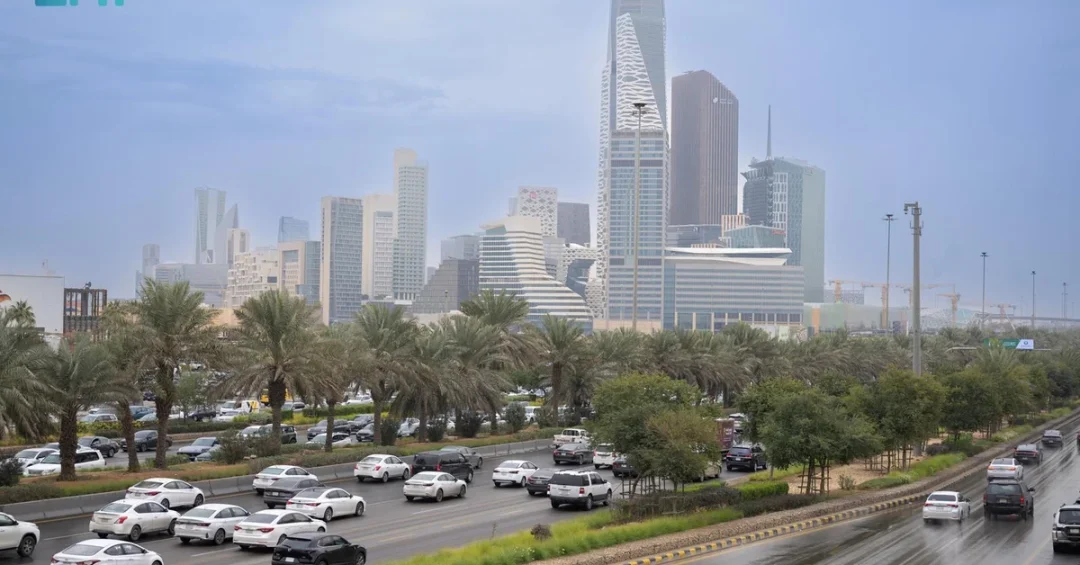 Light Rain Falls in Riyadh, Saudi Arabia, on January 26