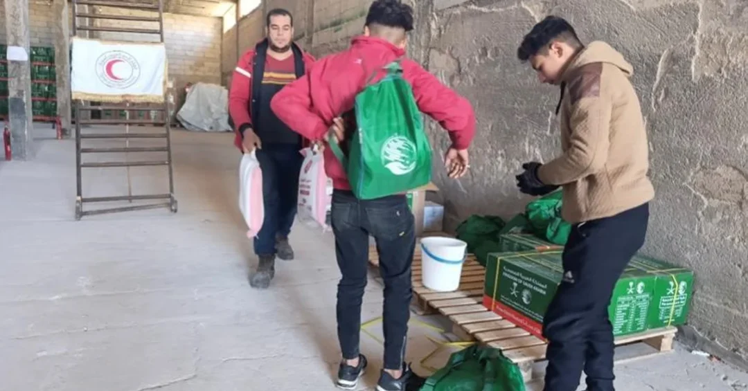 KSrelief Delivers Winter and Food Aid to 529 in Talbiseh, Syria