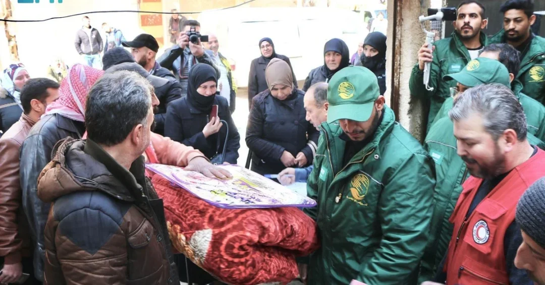 KSrelief Delivers Winter Aid to 133 Families in Syria’s Harasta