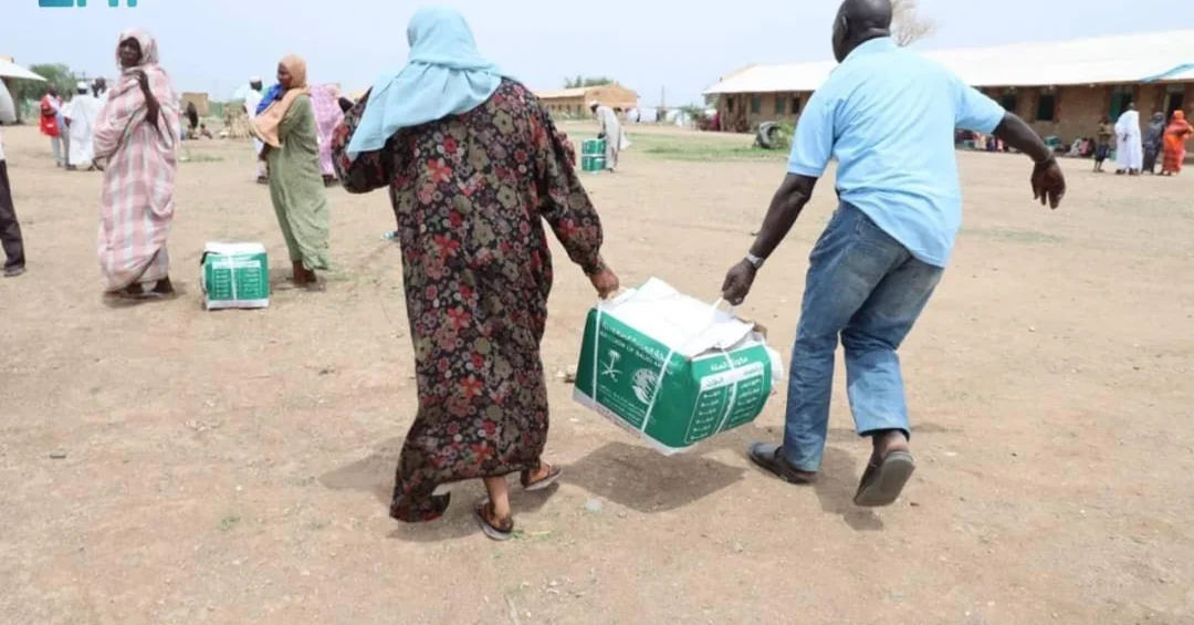 KSrelief Distributes Food Baskets to 3,367 Displaced in Sudan