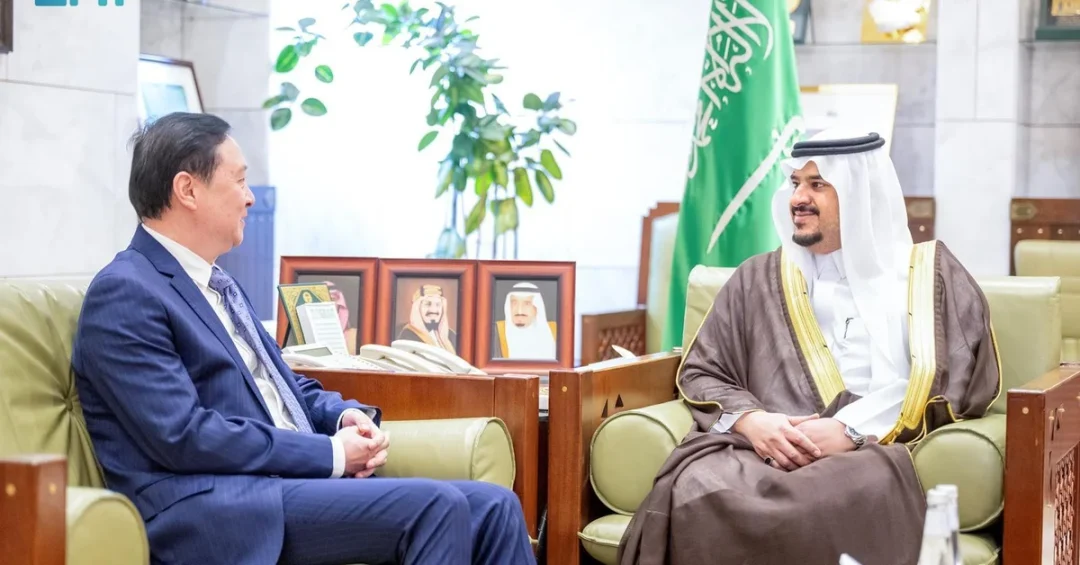 Riyadh Deputy Governor Welcomes New Chinese Ambassador Chang Hua