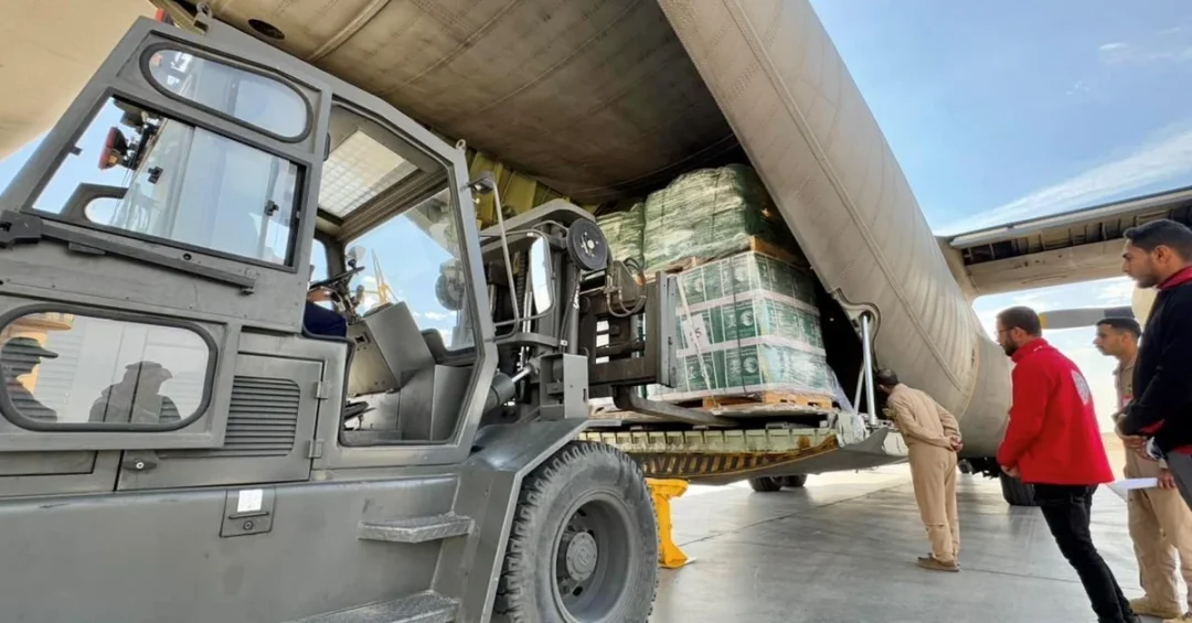56th Saudi Relief Plane Arrives in Egypt to Aid Palestinians in Gaza