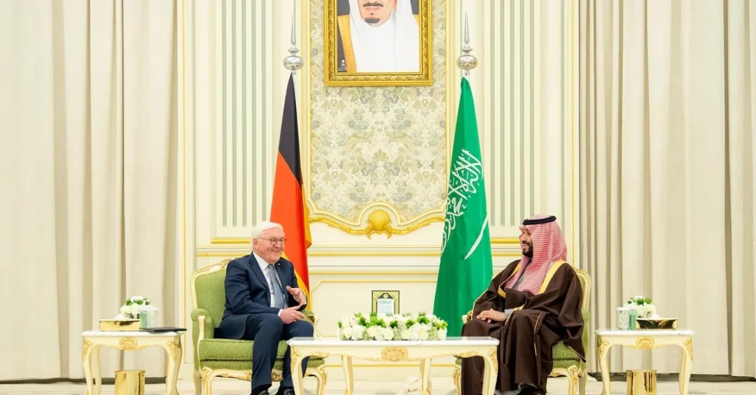 Saudi Crown Prince Meets German President in Riyadh to Bolster Ties