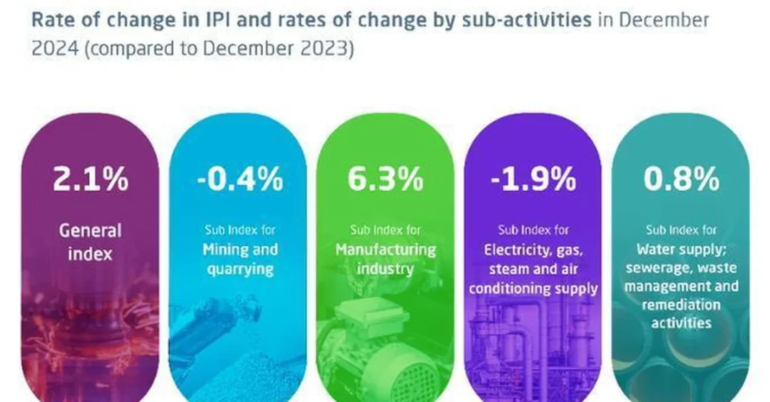 Saudi Industrial Production Index Rises 2.1% in December 2024