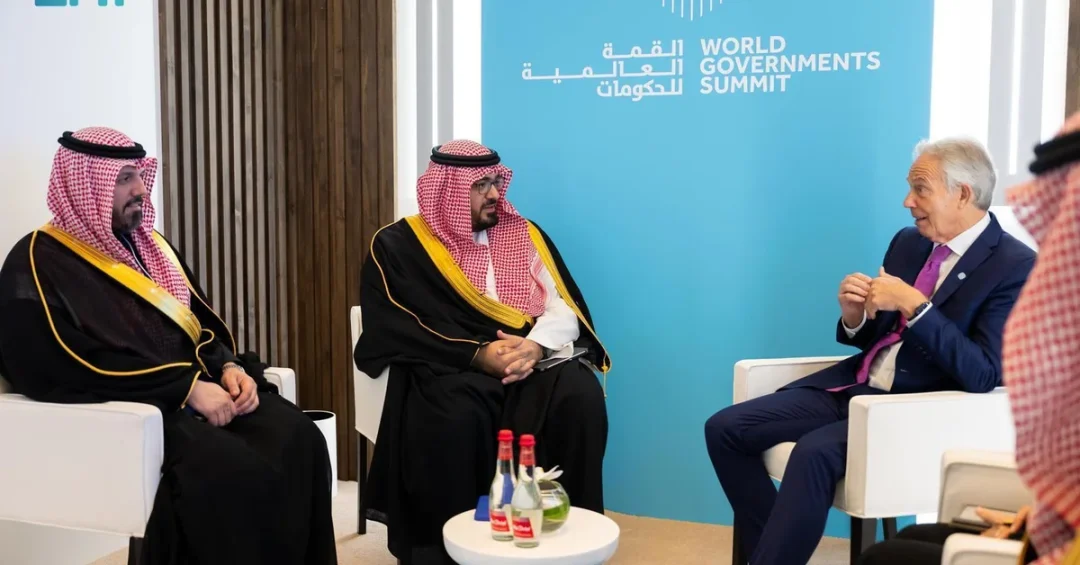 Saudi Minister Meets Tony Blair to Discuss Vision 2030 and Global Economy