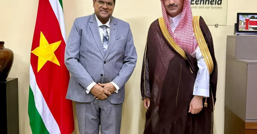 Suriname President Meets Saudi Fund for Development CEO, Signs $20M Energy Loan