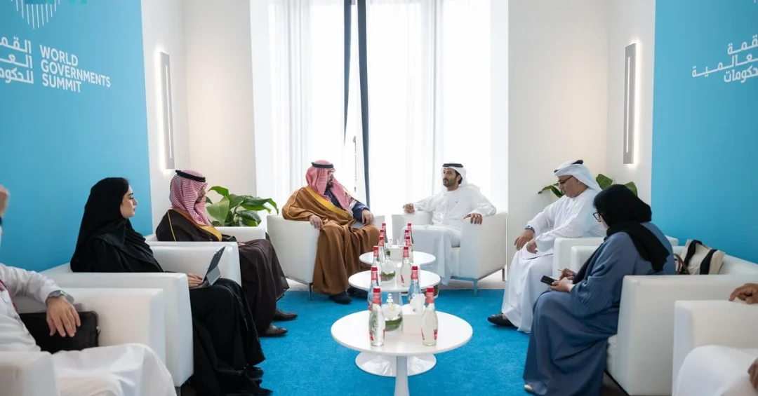 Saudi, UAE Economy Ministers Meet at World Government Summit to Boost Ties