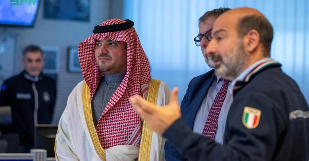 Saudi Interior Minister Visits Italian Civil Protection Department in Rome
