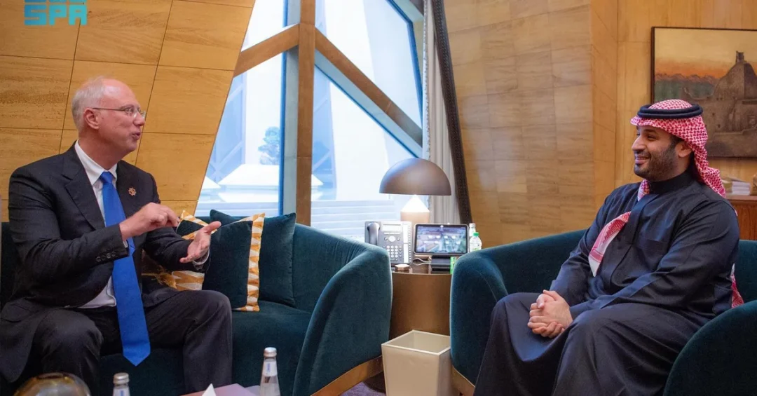 HRH Crown Prince Mohammed bin Salman Meets Russian Investment Fund Chief