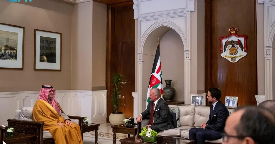 Saudi Minister of Interior Meets with King of Jordan