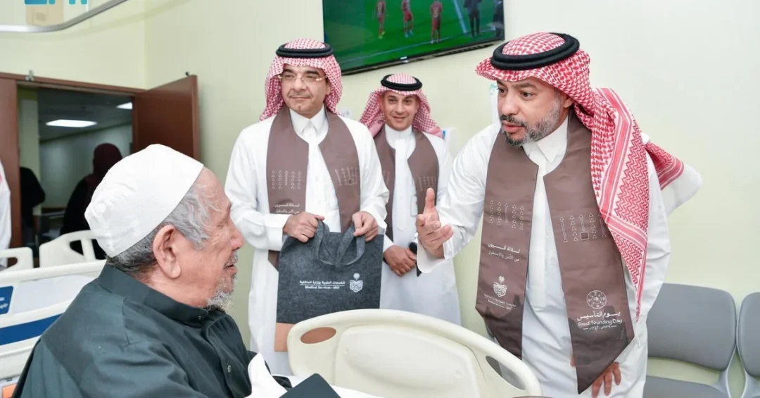 Saudi Medical Services Celebrate Founding Day with Hospitalized Patients