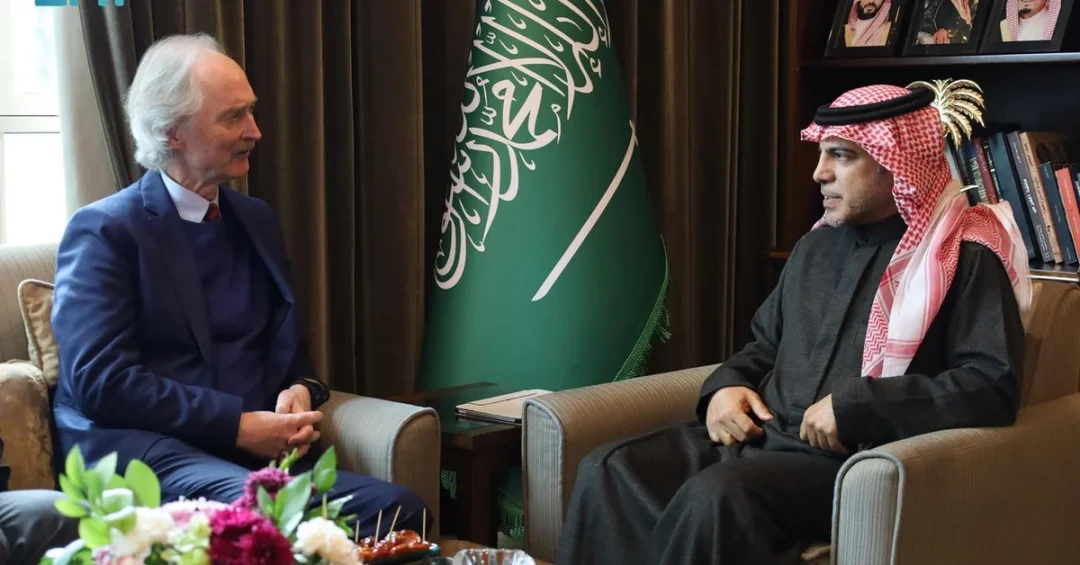 Saudi Ambassador to Syria Meets with UN Special Envoy
