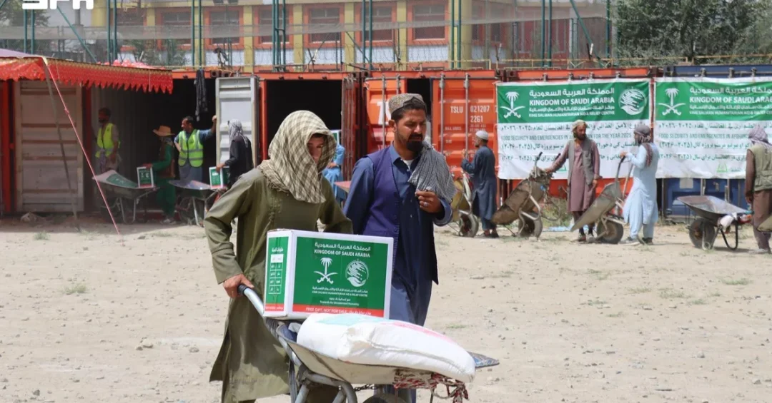 KSrelief Distributes 728 Food Baskets in Kabul, Afghanistan