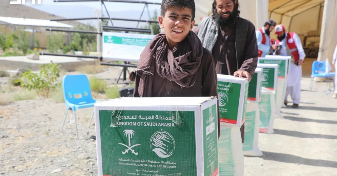 KSrelief Distributes Food Baskets to Flood Victims in Afghanistan