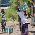 KSrelief verteilt 600 Lebensmittelkörbe an Vertriebene in Lahj