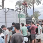 KSrelief Pumps 500,000 Liters of Water in Gaza Strip