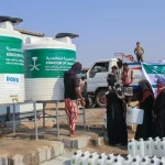 KSrelief Provides Clean Water to 3,976 Displaced in Yemen